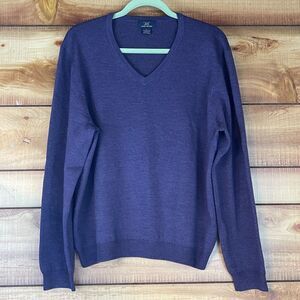 346 Brooks Brothers Mens Merino Wool Sweater Large Knit Pullover Long‎ Sleeve